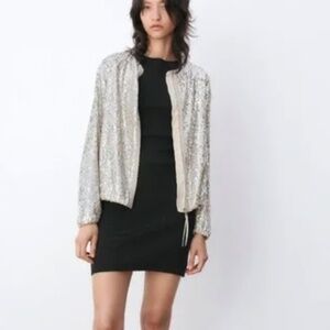 Zara sequin zip up